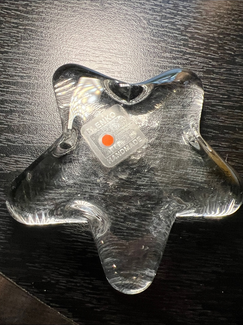 Vintage BLENKO Glass Starfish Paperweight Studio Crafted American Made Gift